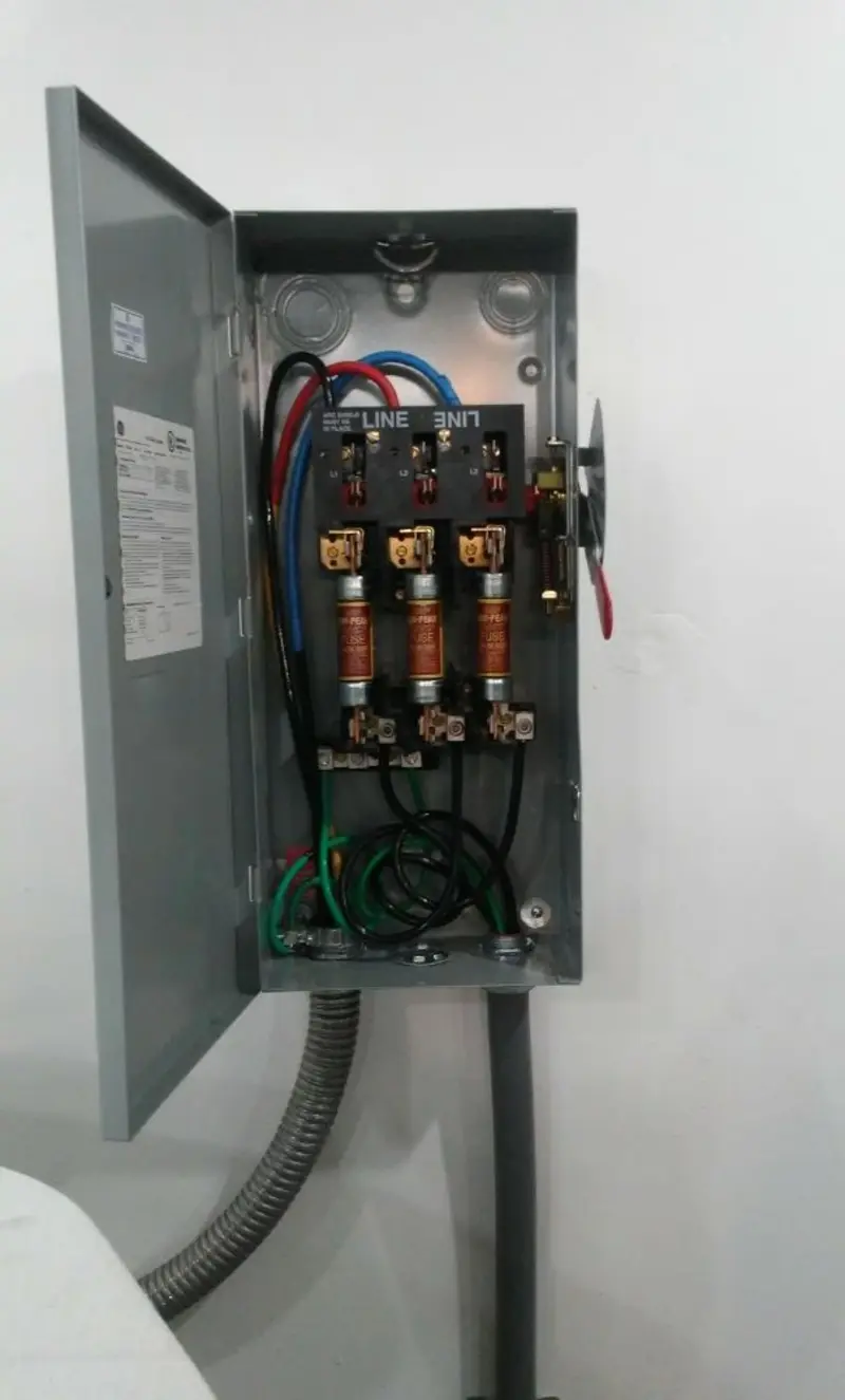Three-phase disconnect switch installed for Electrical Wiring & Rewiring in Newport News